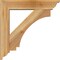 Ekena Millwork Imperial Traditional Rough Sawn Bracket w/ Offset Brace, Western Red Cedar, 6"W x 26"D x 26"H BKT0604X26X26IMP01RWR - alternate 2
